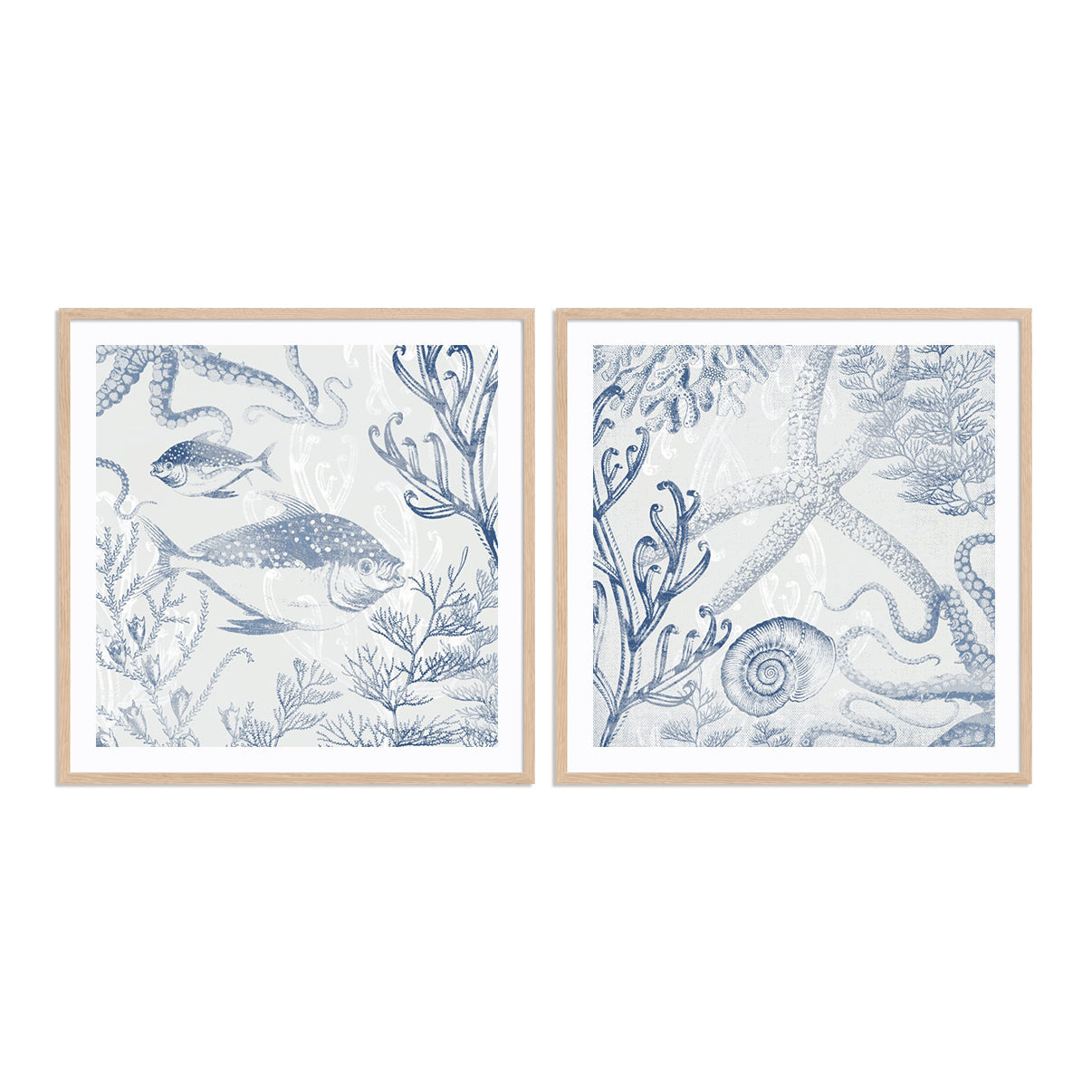 Seabed Scene I and IV Wall Art