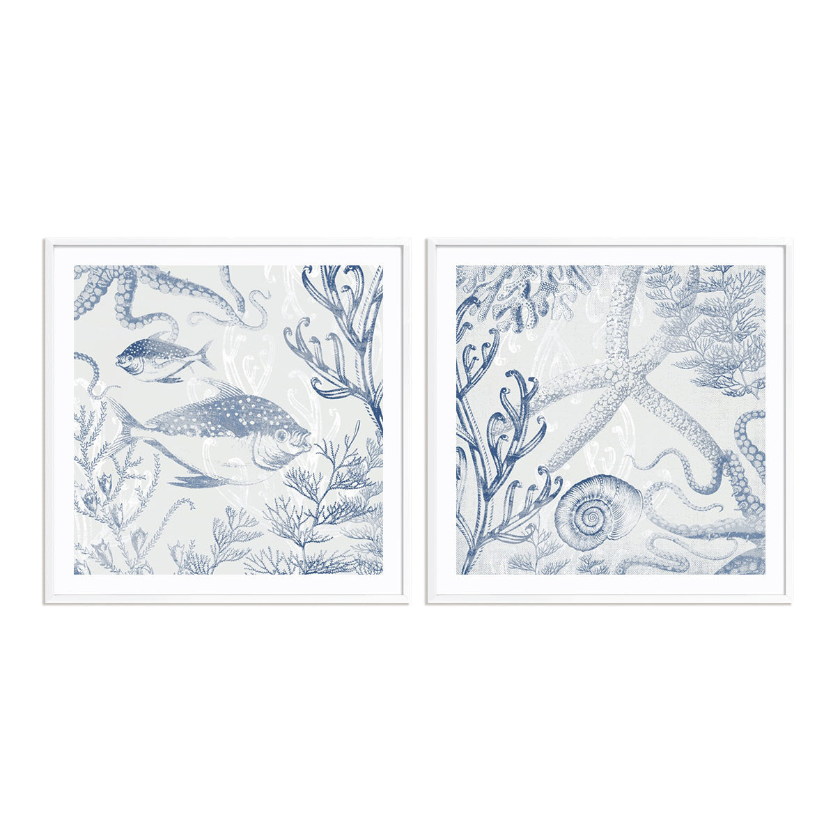 Seabed Scene I and IV Wall Art