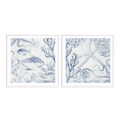Seabed Scene I and IV Wall Art