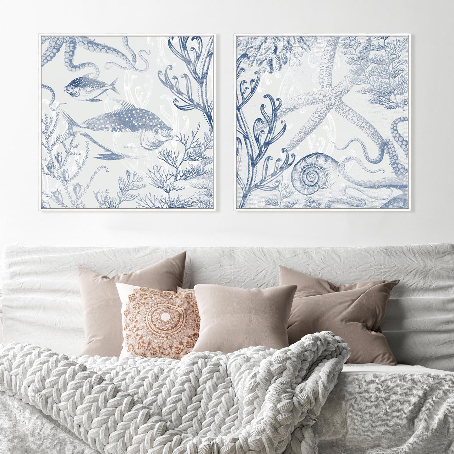 Seabed Scene I and IV Wall Art