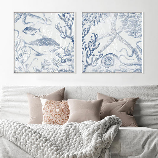 Seabed Scene I and IV Wall Art