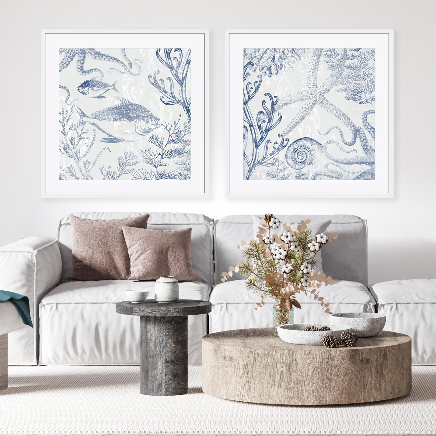 Seabed Scene I and IV Wall Art