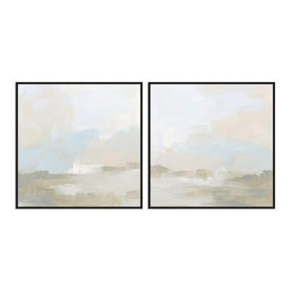 Cream Vista I and II Wall Art