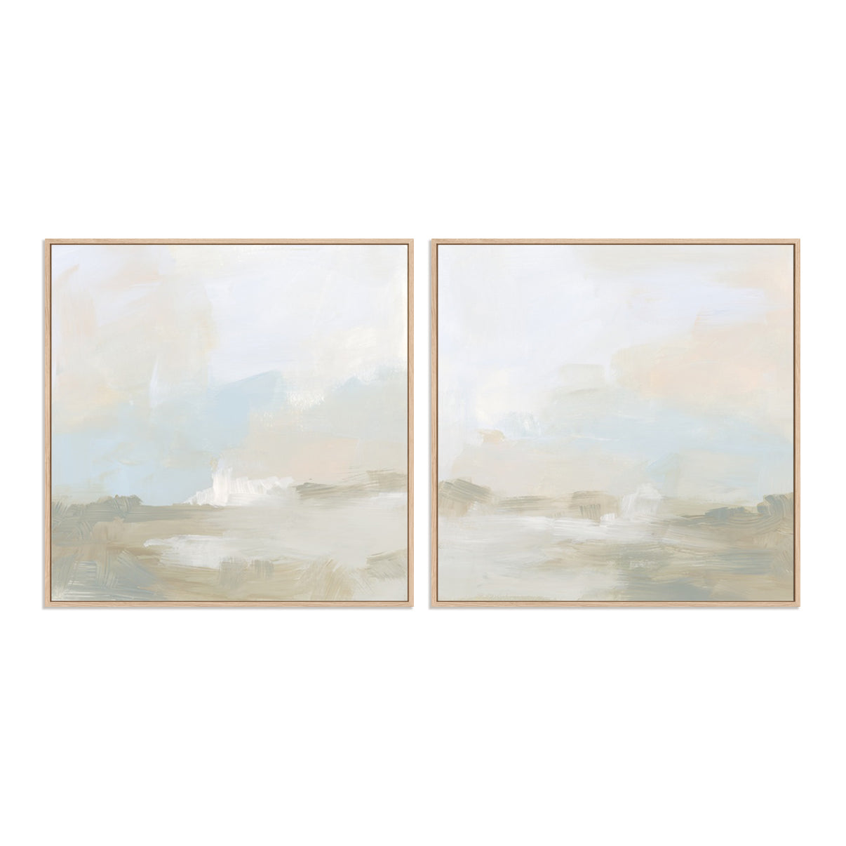 Cream Vista I and II Wall Art