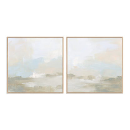 Cream Vista I and II Wall Art