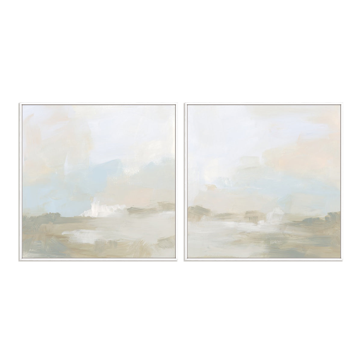 Cream Vista I and II Wall Art