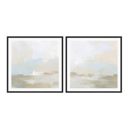 Cream Vista I and II Wall Art