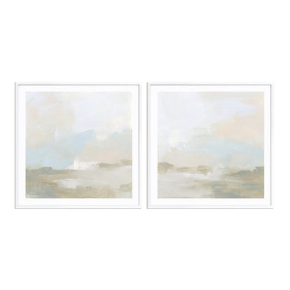 Cream Vista I and II Wall Art
