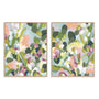 Dew Drop Flowers I and II Wall Art