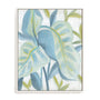 Aqua Tropical Leaves I Wall Art