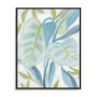 Aqua Tropical Leaves II Wall Art