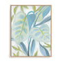Aqua Tropical Leaves II Wall Art