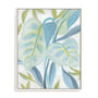 Aqua Tropical Leaves II Wall Art