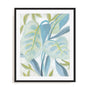 Aqua Tropical Leaves II Wall Art
