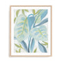 Aqua Tropical Leaves II Wall Art