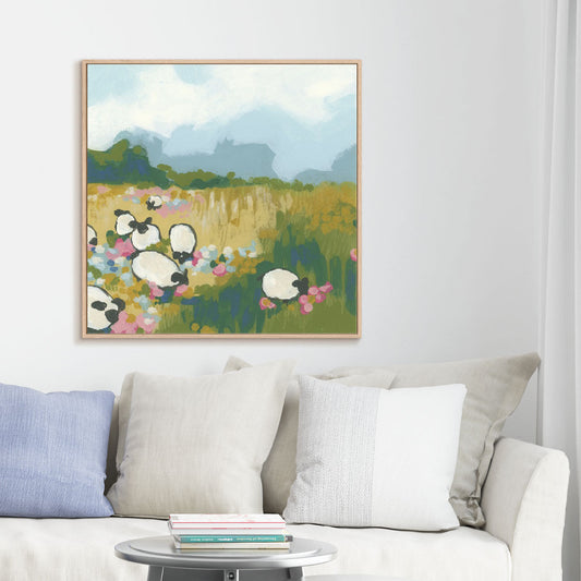 Sweet Sheep Field I Wall Art