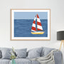 Sailboat Stripes I Wall Art