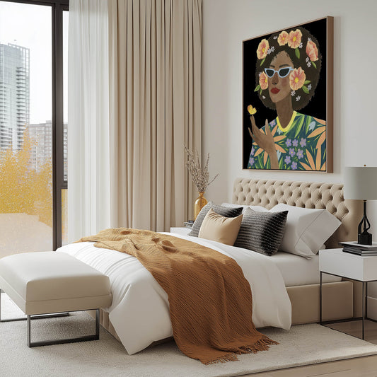 Midnight Butterfly Kiss I Wall Art