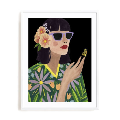 Midnight Butterfly Kiss II Wall Art