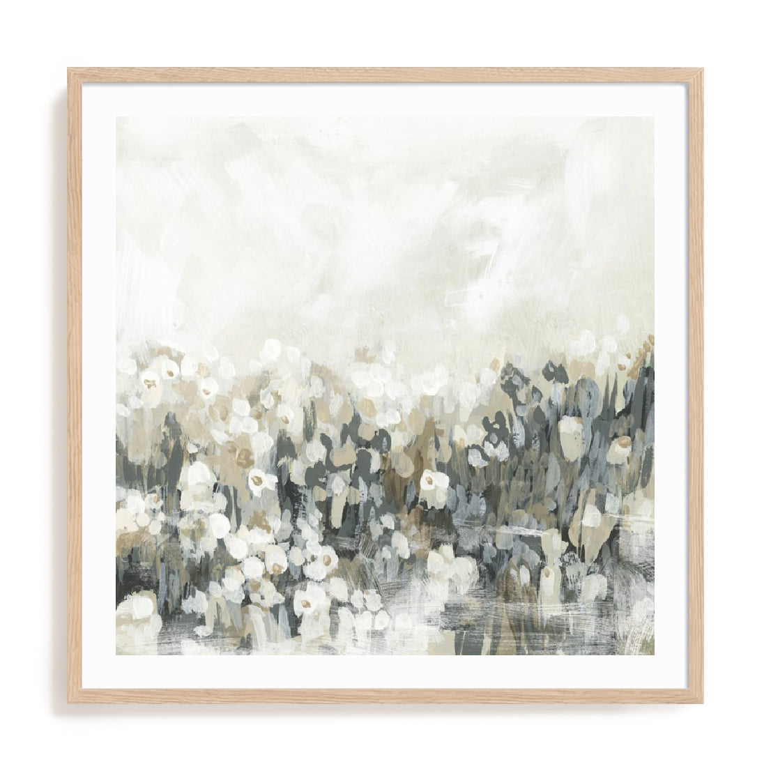 Neutral Meadow Blooms I Wall Art