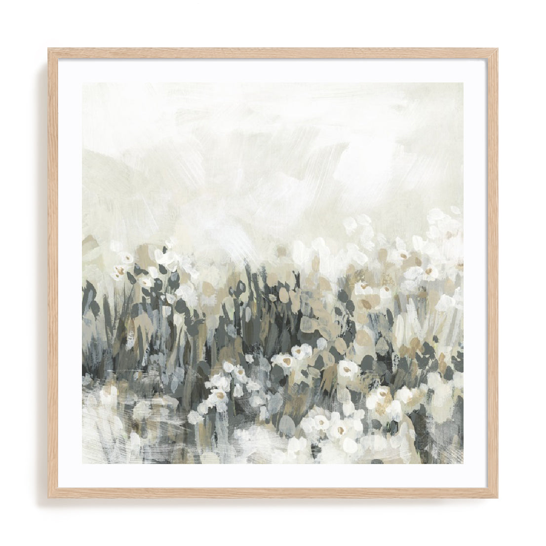 Neutral Meadow Blooms II Wall Art