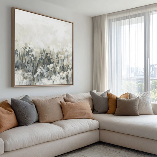 Neutral Meadow Blooms II Wall Art