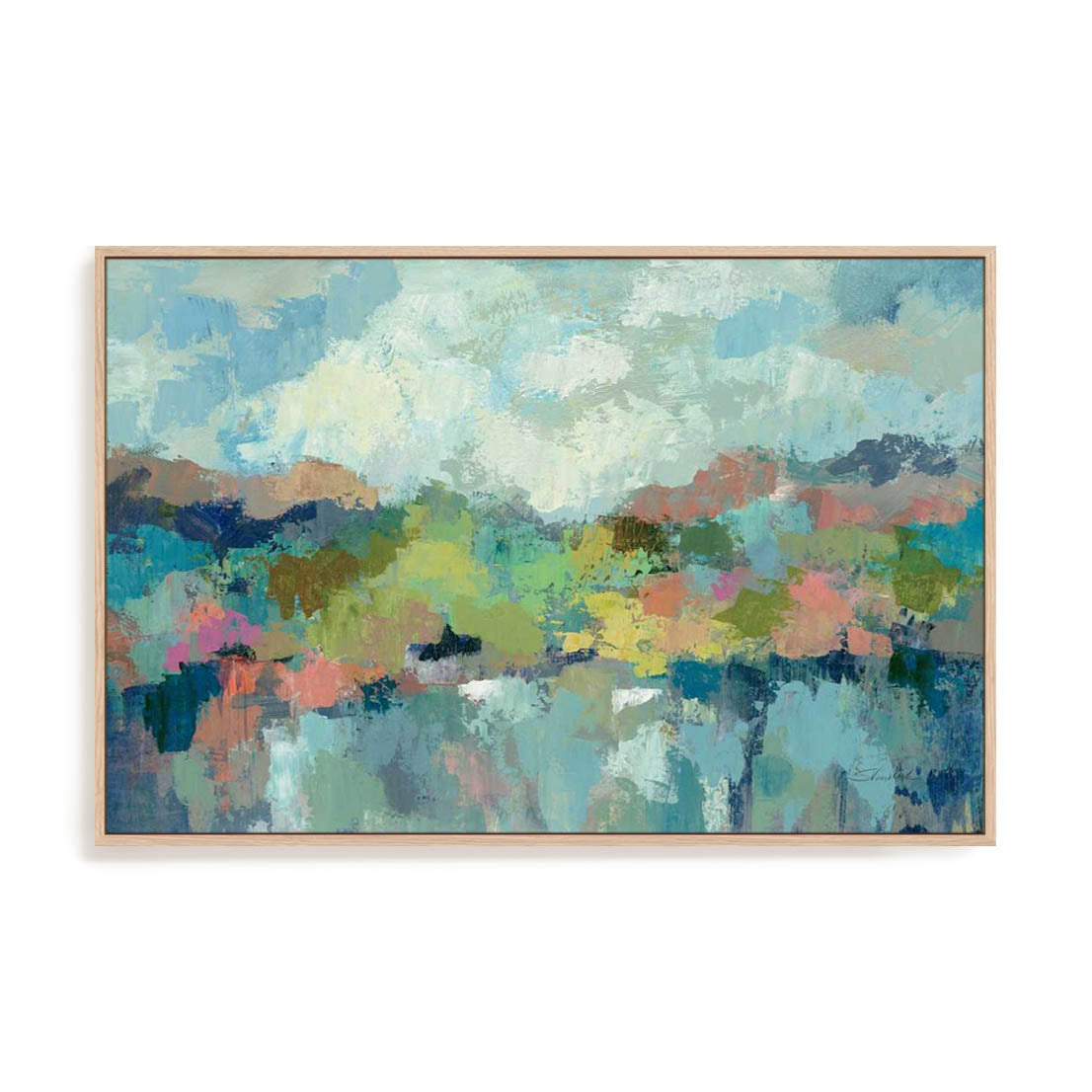 Abstract Lakeside Wall Art
