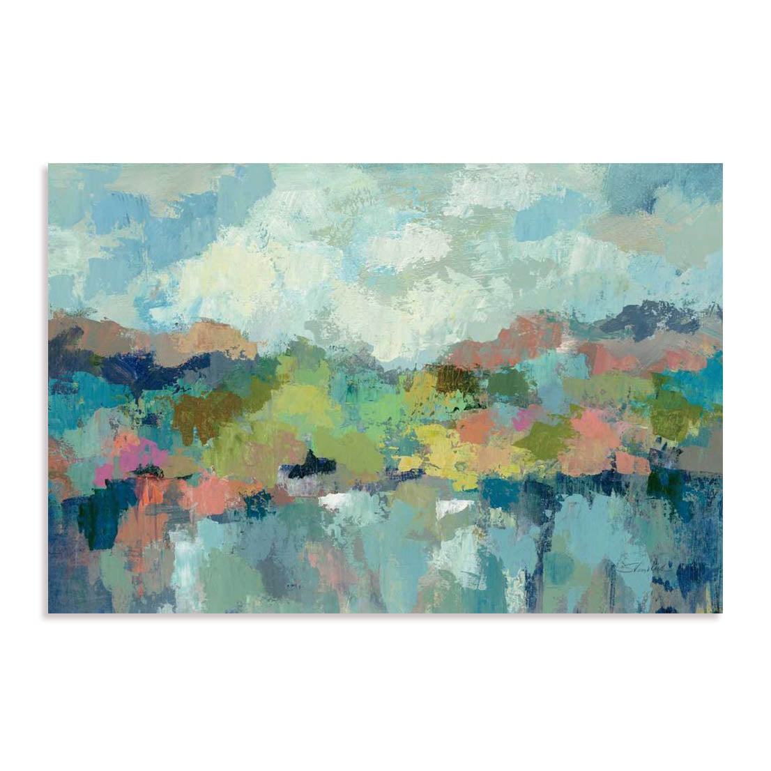 Abstract Lakeside Wall Art