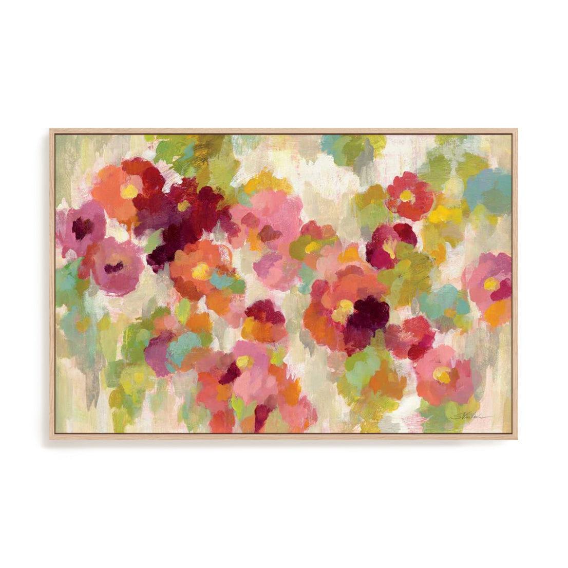Coral and Emerald Garden I Wall Art