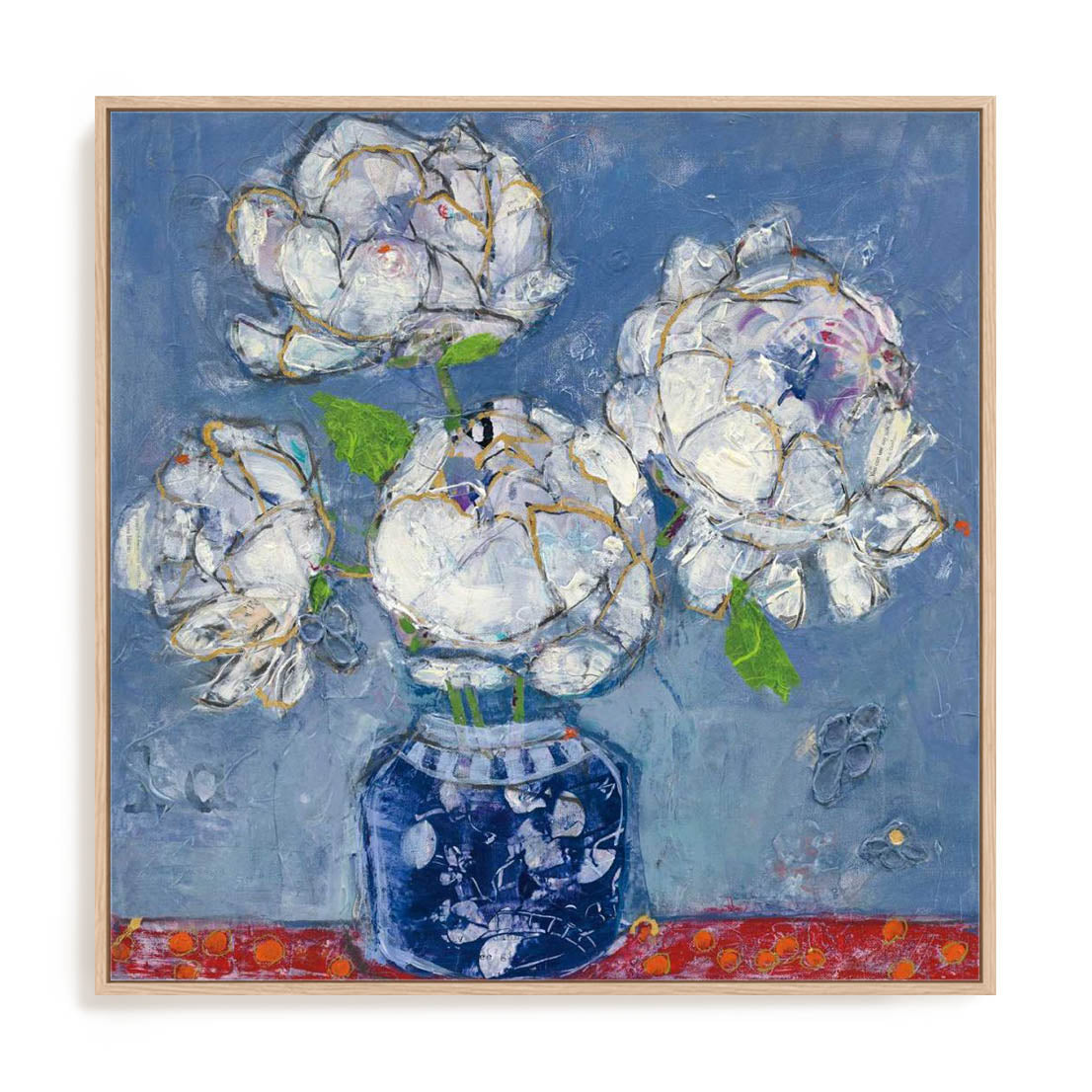 Vase of Peonies Crop Wall Art