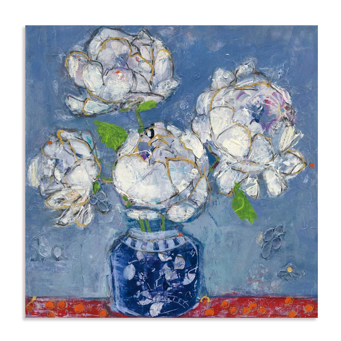 Vase of Peonies Crop Wall Art