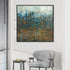 Blue and Bronze Dots Wall Art