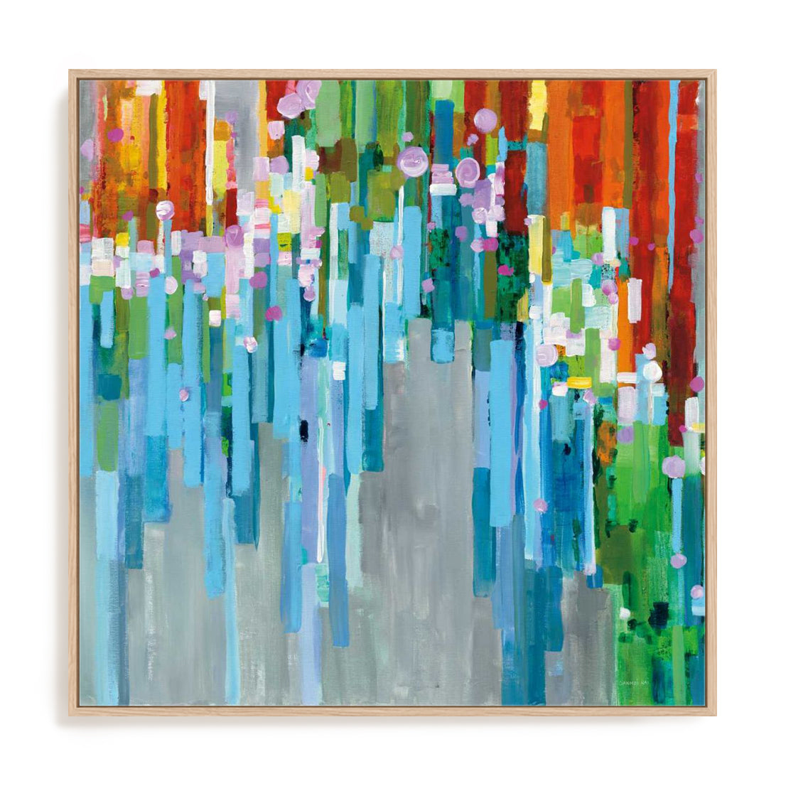 Rainbow of Stripes Crop Wall Art