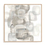 Neutral Stacking I White Wall Art