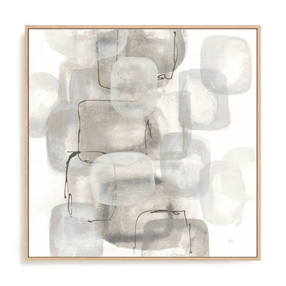 Neutral Stacking I White Wall Art