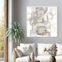 Neutral Stacking I White Wall Art
