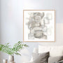 Neutral Stacking I White Wall Art