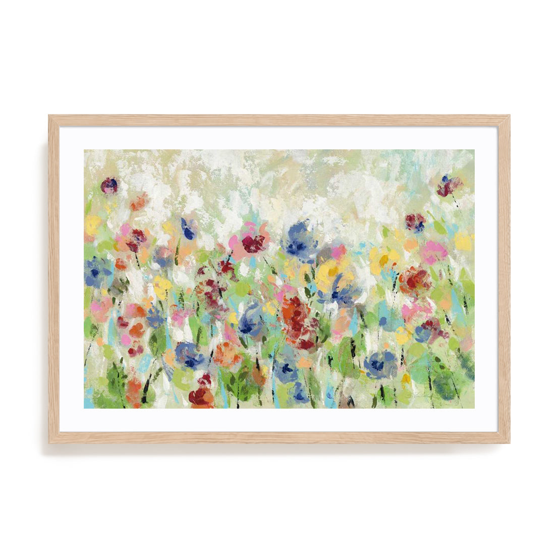 Springtime Meadow Flowers Crop Wall Art