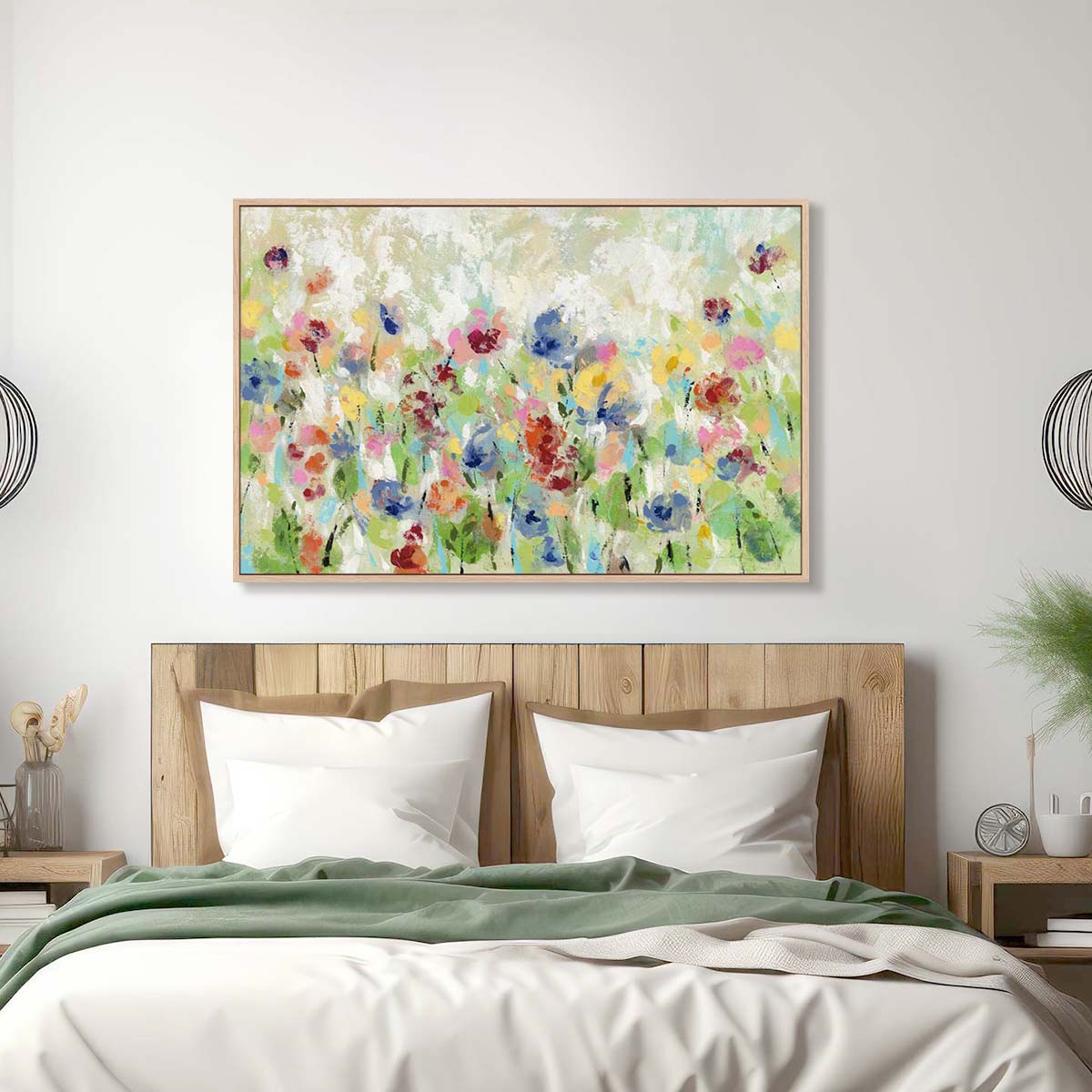Springtime Meadow Flowers Crop Wall Art