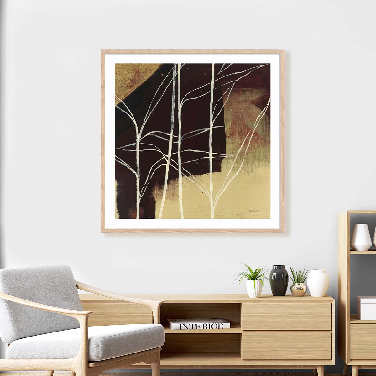 Sun Stems Tile IV Wall Art
