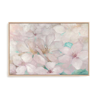 Apple Blossoms Teal Wall Art