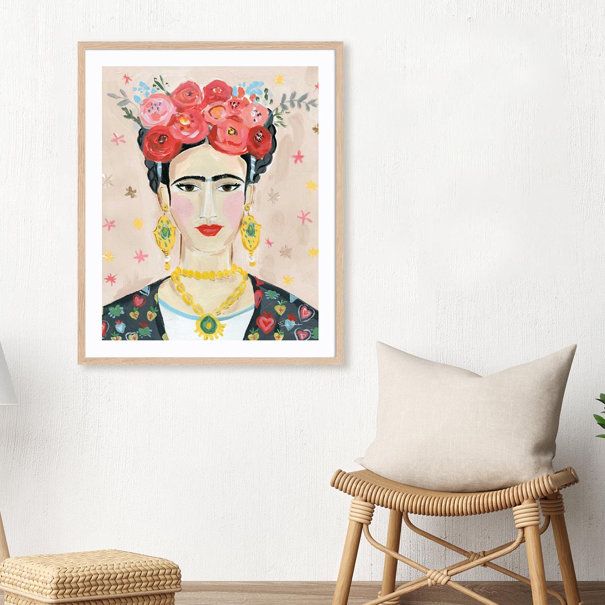Homage to Frida Neutral Wall Art