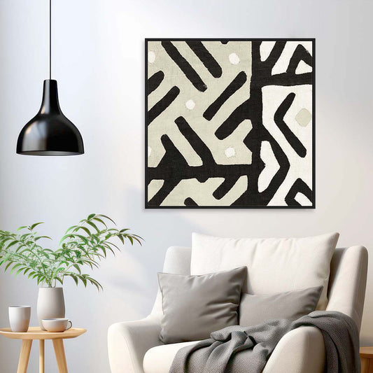 Kuba Cloth I Sq II Neutral Wall Art