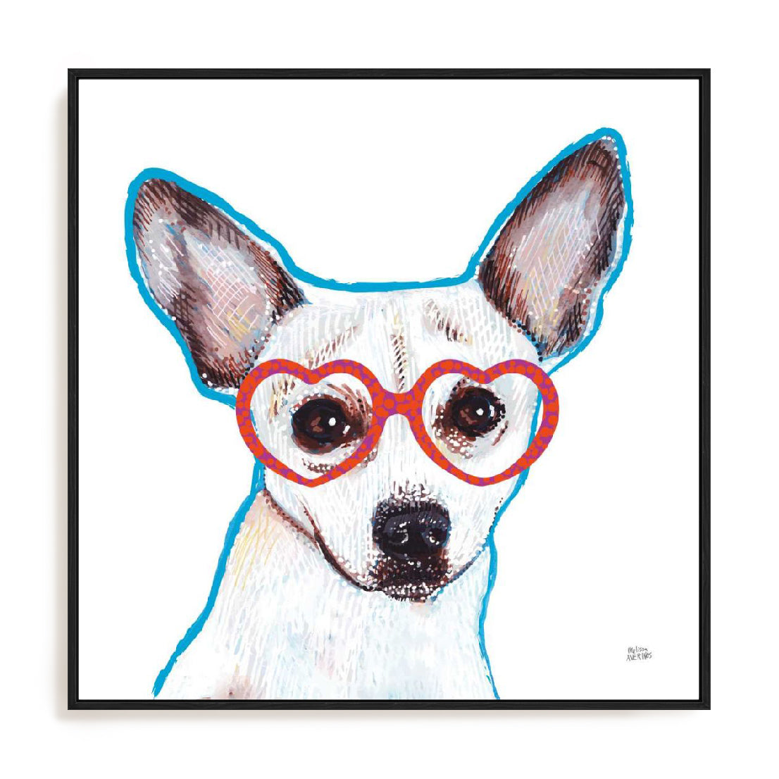 Bespectacled Dog Wall Art