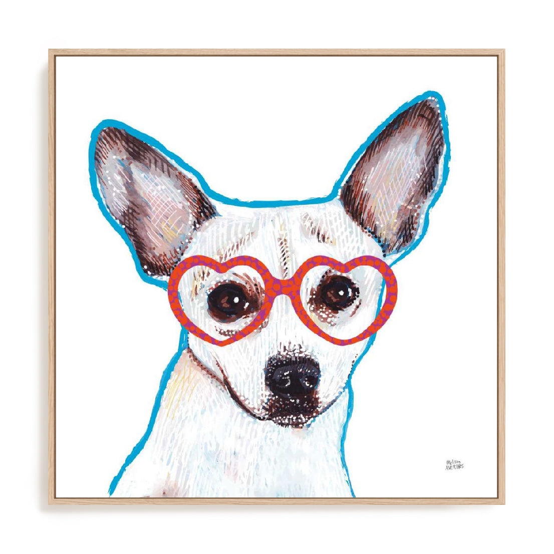 Bespectacled Dog Wall Art