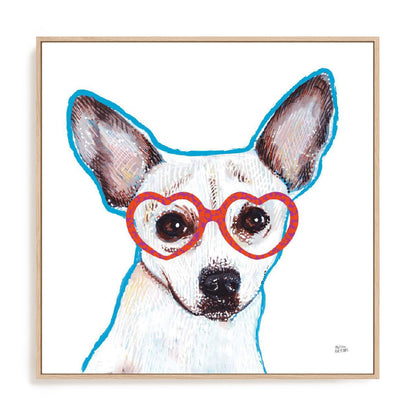 Bespectacled Dog Wall Art