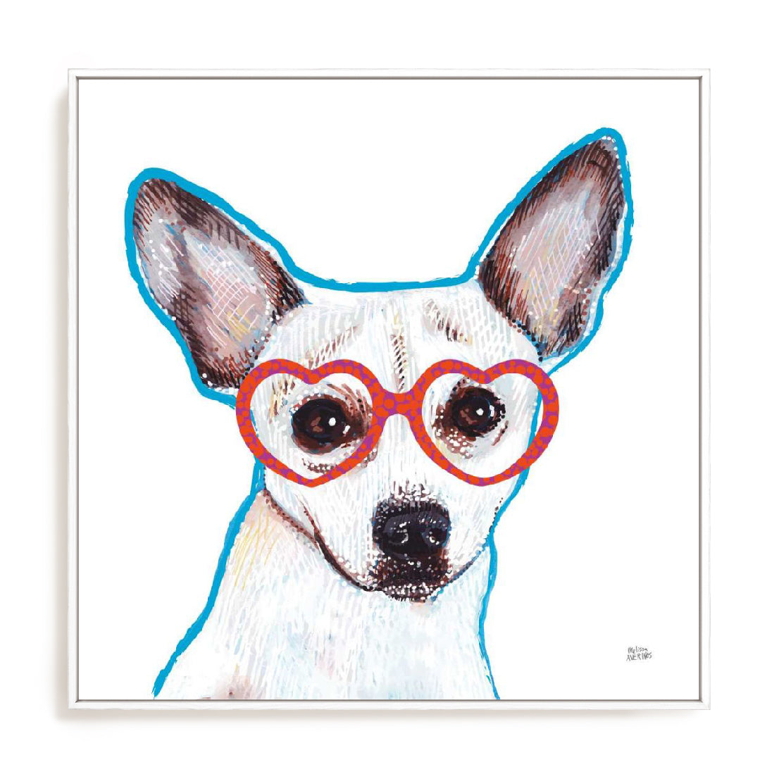 Bespectacled Dog Wall Art