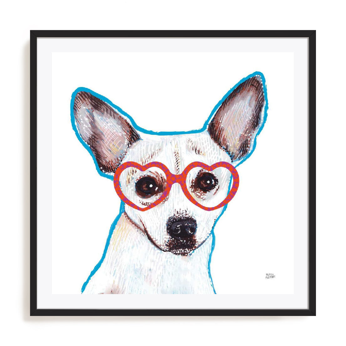 Bespectacled Dog Wall Art