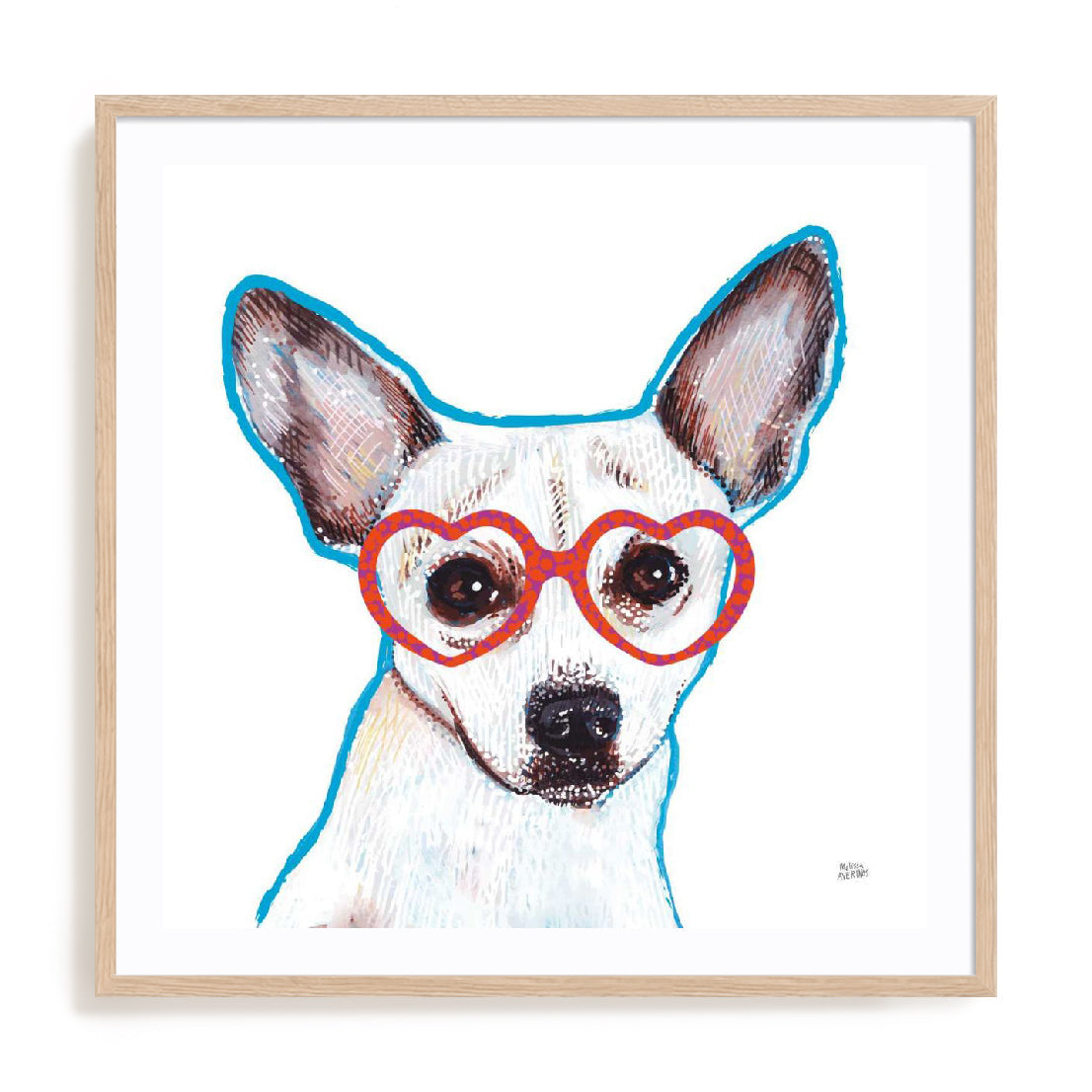 Bespectacled Dog Wall Art