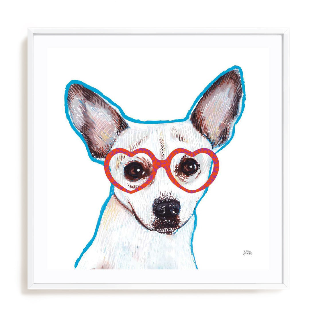 Bespectacled Dog Wall Art